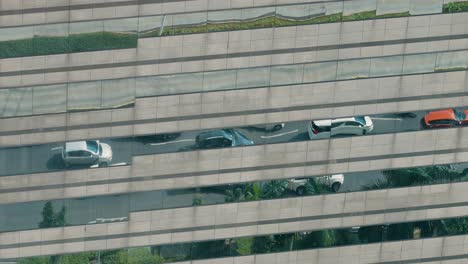 High-Angle-Shot-of-Reflection-of-Traffic-02