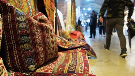 Close-Up-Shot-of-Patterned-Pillow