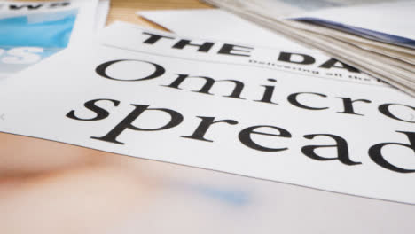 Close-Up-of-Newspapers-about-Omicron-and-Test-Kits-05