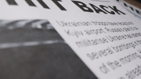 Extreme-Close-Up-Newspaper-Headline-Ukraine-Hit-Back