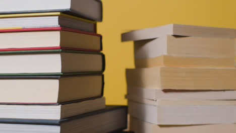 Tracking-Shot-of-Stacks-of-Books-04