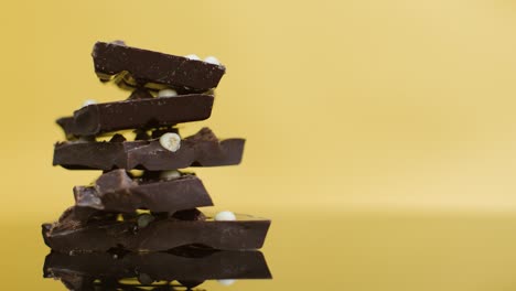 Tracking-In-Shot-of-Rotating-Chunks-of-Chocolate