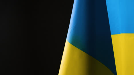 Close-Up-Shot-of-a-Ukraine-Flag