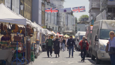 Wide-Shot-of-People-In-a-Bustling-London-Market