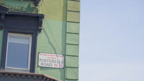 Tracking-Shot-of-Portobello-Road-Sign-In-London