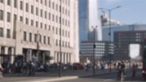 Defocused-Shot-Pedestrians-Cyclists-Commuting-London-Bridge-Office-Buildings