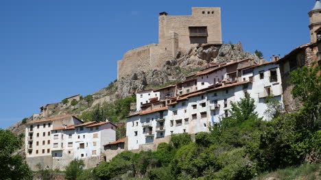 Spain-Alcala-De-La-Selva-Castle-Above-Village