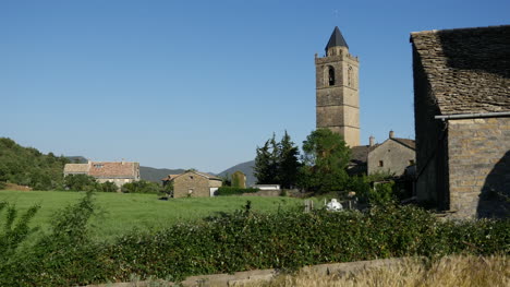 Spain-Coscojuela-De-Sobrarbe-Church-Tower