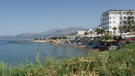 Greece-Crete-Aegean-Sea-At-Hersonissos-With-Hotels