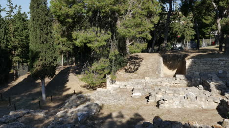 Griechenland-Kreta-Knossos-Ruinen-In-Der-Nähe-Des-Eingangs-Zum-Palast