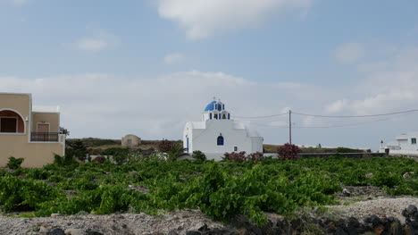 Greece-Santorini-Church-In-Vineyard