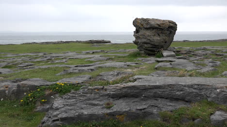 Irland-Ein-Stehender-Kalksteinfelsen-In-Der-Nähe-Der-Burren-Küste