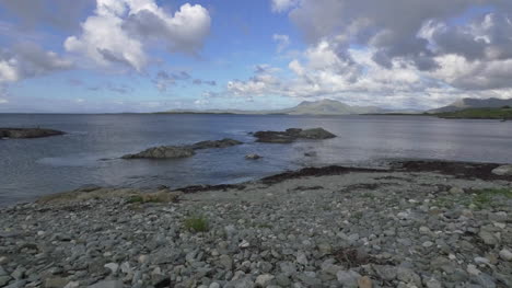 Ireland-County-Galway-Coastal-View-High-Tide-Pebble-Beach