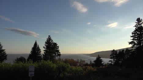 Canada-New-Brunswick-Pan-To-Sun-And-Trees