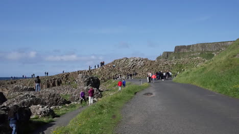 Northern-Ireland-Tourists-On-Road-To-Giants-Causeway-