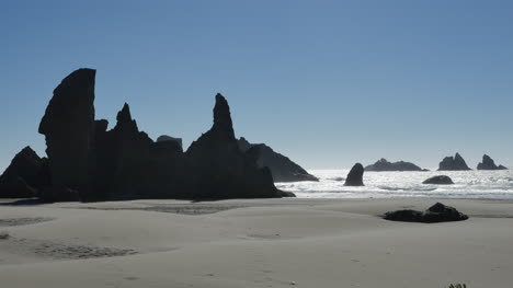 Oregon-Bandon-Hinterleuchtete-Seestapel