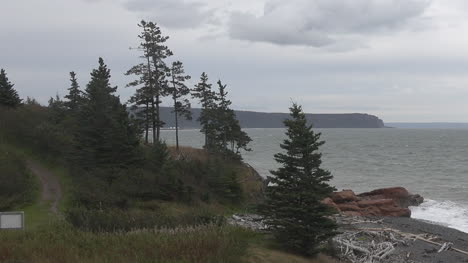 Canadá-Bahía-De-Fundy-Interesante-Vista-Costera-Alejar