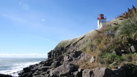 Canada-Bay-Of-Fundy-Lighthouse-With-Sun-Spots