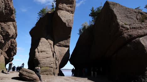 Canadá-Nuevo-Brunswick-Hopewell-Rocas-Vista-Bahía-De-Fundy