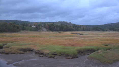 Canada-Nova-Scotia-New-Yarmouth-Low-Tide-Marsh-Under-Clouds