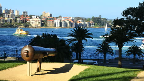 Australien-Sydney-Kanone-Und-Hafenblick