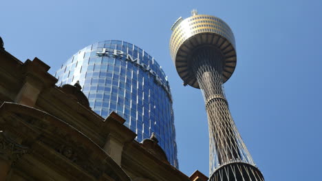 Australien-Sydney-Tower-Gegen-Blauen-Himmel