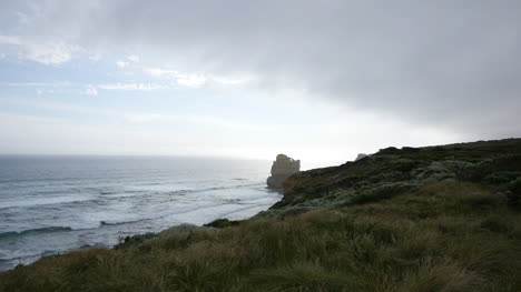 Australien-Great-Ocean-Road-Neblige-Aussicht-Mit-Vogel