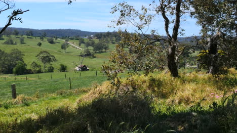 Australien-Mumbulla-Blick-Auf-Die-Farm-Pan