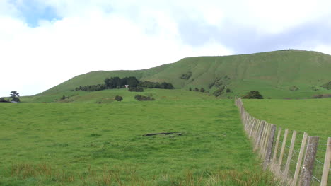 Neuseeland-Zaun-Und-Grüne-Wiese
