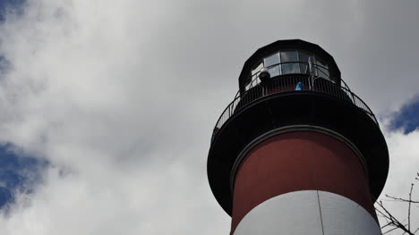 Virginia-Assateague-Leuchtturm-Spitze-Des-Leuchtturms