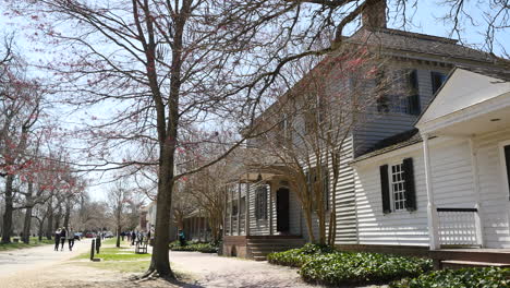 Virginia-Colonial-Williamsburg-Street-Und-Häuser