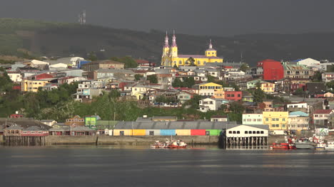 Chile-Chiloe-Castro-With-Yellow-Church