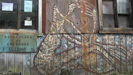 Chile-Chiloe-Chonchi-Malerei-An-Der-Wand