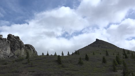 Alaska-Denali-Park-Rock-And-Clouds-Time-Lapse-Pan
