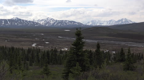 Alaska-Denali-River-In-Valley-Pan