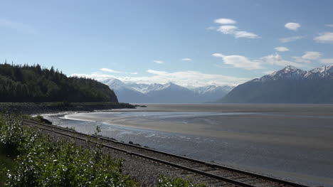 Alaska-Turnagain-Brazo-Con-Vías-Del-Ferrocarril-Pan