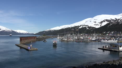 Alaska-Whittier-Zooms-To-Boat-In-Harbor