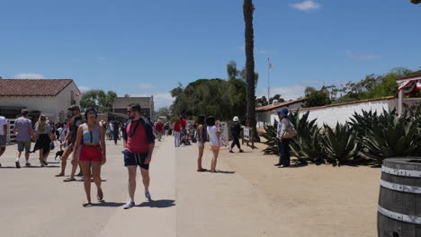 California-San-Diego-Old-Town-Street-With-Tourists