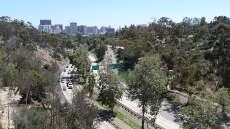 California-San-Diego-Long-Shot-View-With-Airplane-Landing