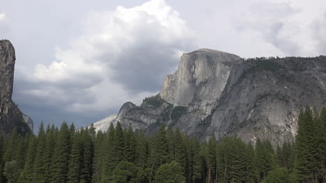 California-Yosemite-Half-Dome-Under-Clouds