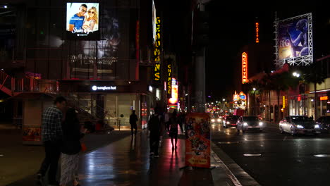 Kalifornien-Los-Angeles-City-Fußgänger-Bei-Nacht