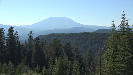 Washington-Mount-St-Helens-Con-árboles-De-Hoja-Perenne