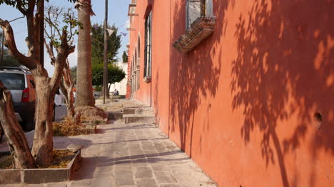 Mexiko-Atotonilco-Orange-Wand-Und-Nonne-And