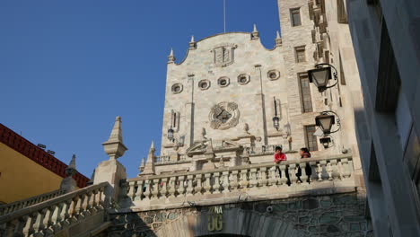 Mexico-Guanajuato-Looking-Up-At-University-Building