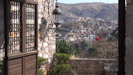 Mexico-Guanajuato-View-Through-Gate-With-Light