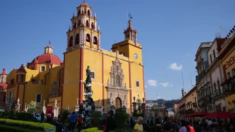 Mexiko-Guanajuato-Gelbe-Kirche