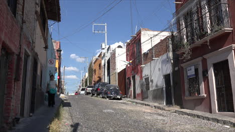 Mexiko-San-Miguel-Straße-Mit-Frau