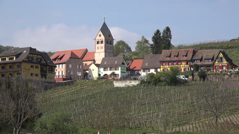 Frankreich-Elsass-Itterswiller-Blick-Auf-Das-Dorf