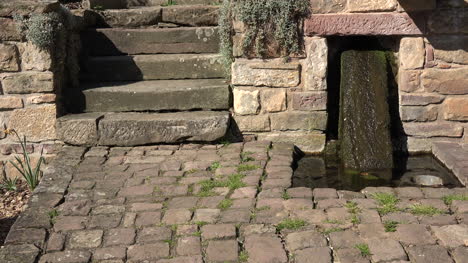 Frankreich-Schritte-Und-Wasser-Auf-Steinplatte