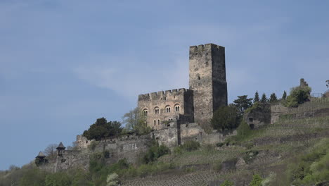 Deutschland-Burg-Gutenfels-Und-Blauer-Himmel